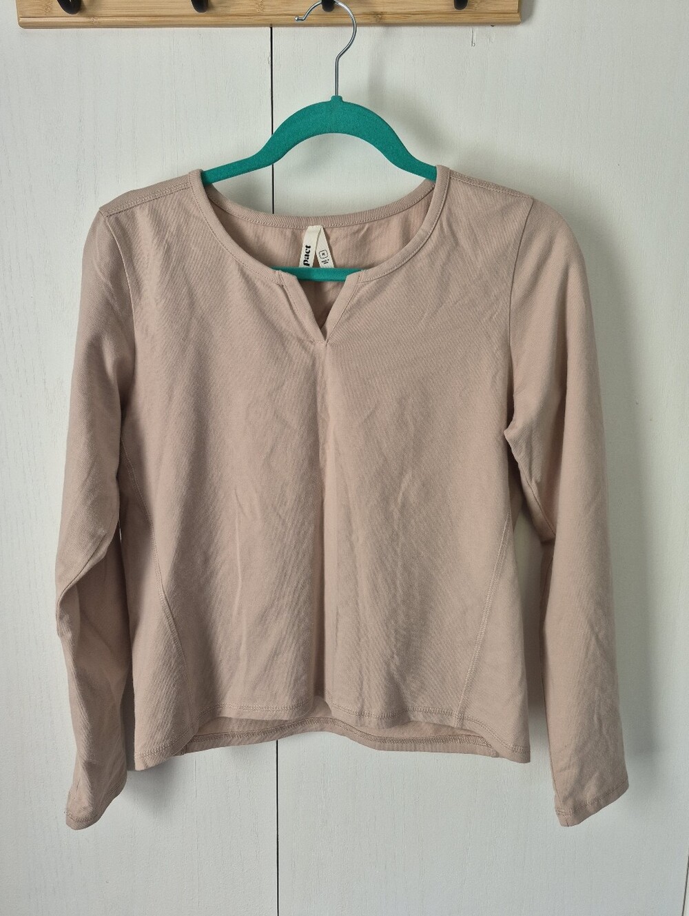 Pact Light Beige Long Sleeve Top